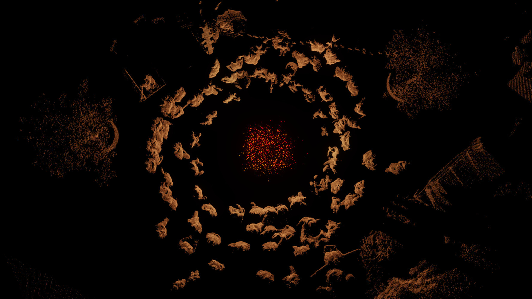 copyright Lisa Collomb 2022 Crowdsourced Campfire, pointcloud