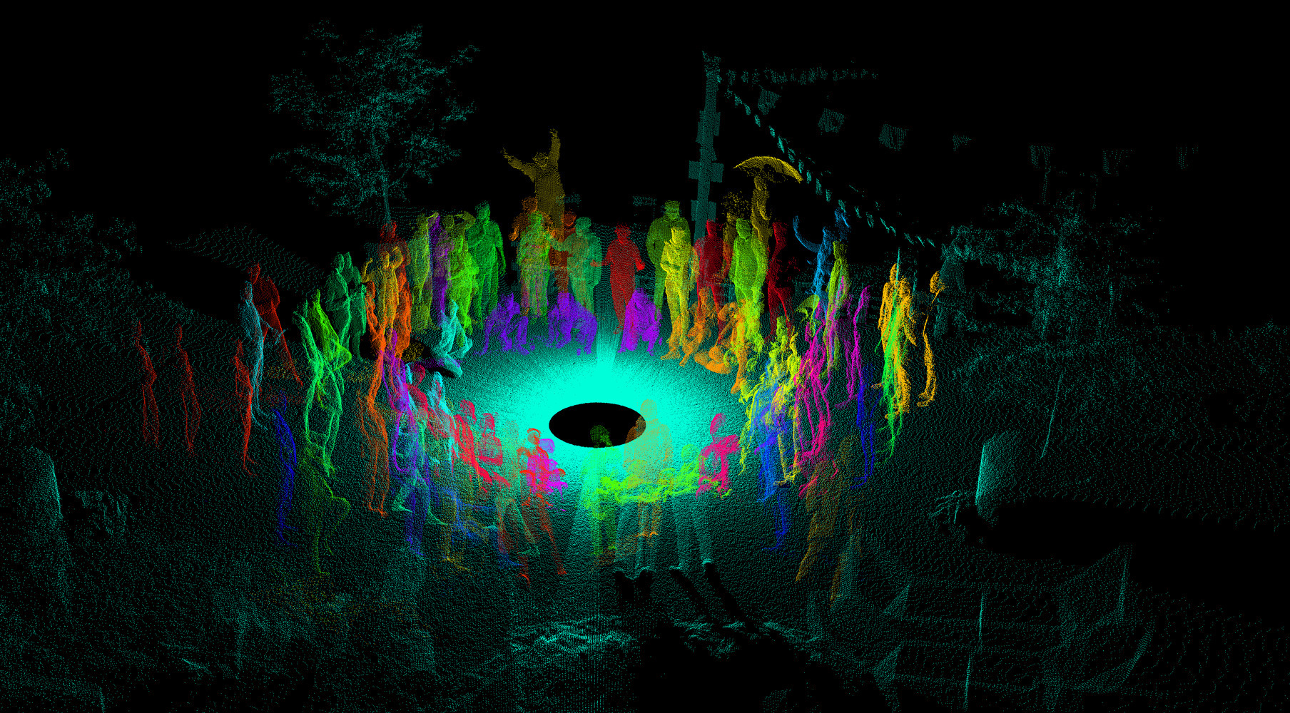 copyright Lisa Collomb 2022 Crowdsourced Campfire, pointcloud